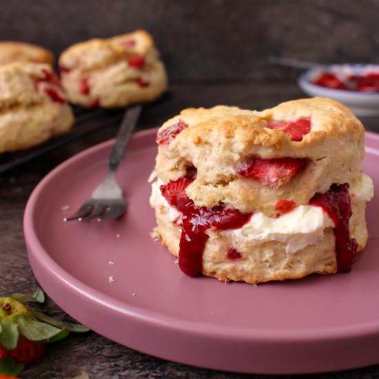 Coconut Strawberry Scones