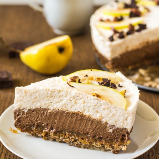 Pear Chocolate Mousse Torte