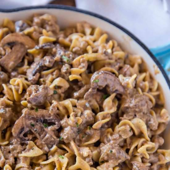 Ground Beef Stroganoff