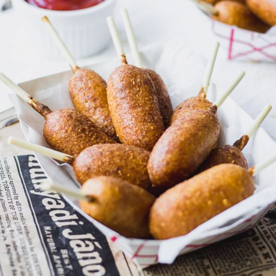 Mini Carrot Corn Dogs