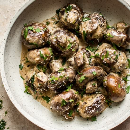 Creamy Garlic Mushrooms