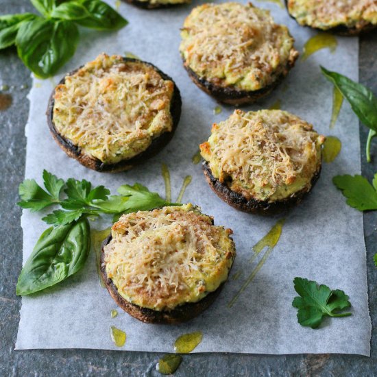 Cheesy stuffed mushrooms