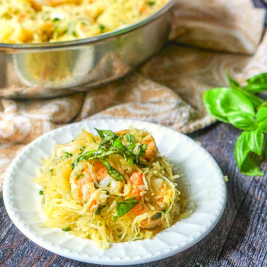 Shrimp & Basil Spaghetti Squash