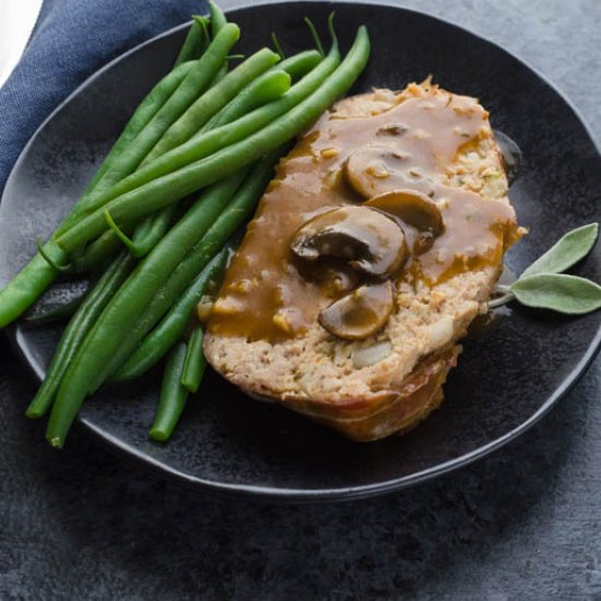 Meatloaf with Mushroom Gravy