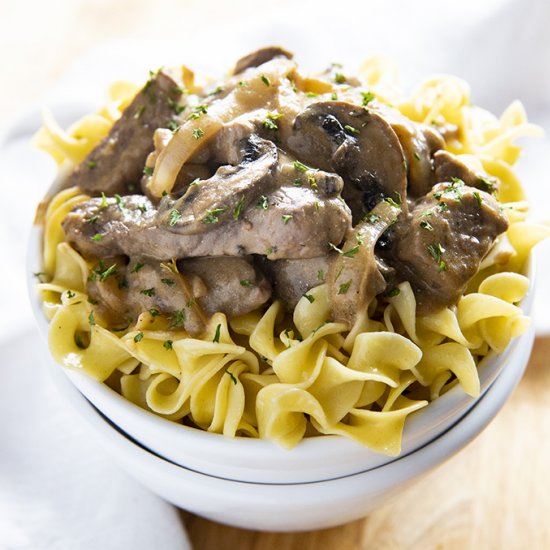 Homemade Beef Stroganoff