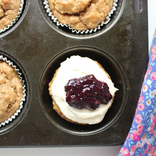 Almond butter quinoa muffins