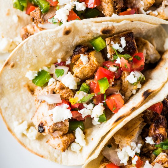 The BEST Easy Chicken Tacos