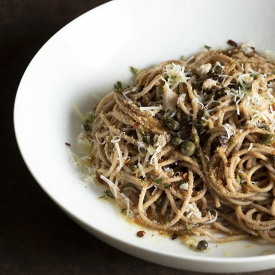 Sardines, Walnuts & Capers Pasta