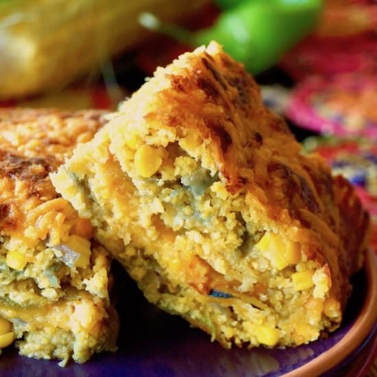 Hatch Chile Cornbread Casserole