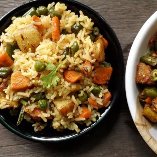 Easy mix vegetable fried rice