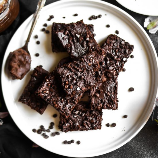 Fudgy Sweet Potato Nutella Brownies