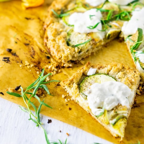 Burrata-Zucchini Galette