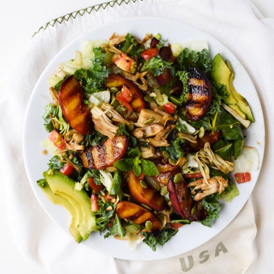 Balsamic Peach Jackfruit Salad