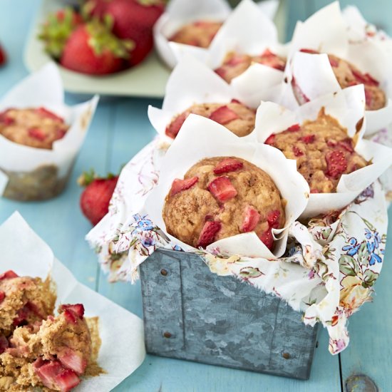 Vegan Strawberry Banana Muffins