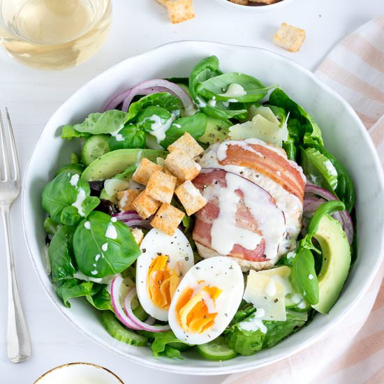 Chicken Caesar Burger Bowls