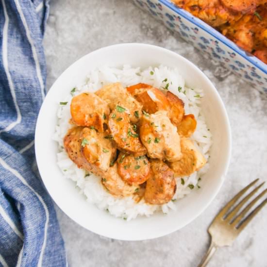 Creamy Mustard Tomato Chicken