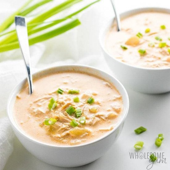 LOW CARB BUFFALO CHICKEN SOUP