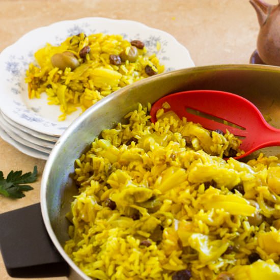 Curry Cabbage and Rice from India