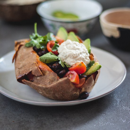 Loaded Sweet Potatoes