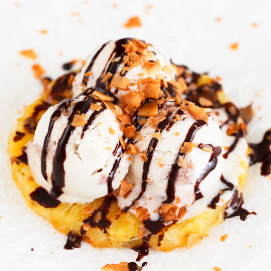 Vegan Grilled Pineapple Sundaes