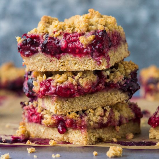 Vegan Berry Crumble Bars