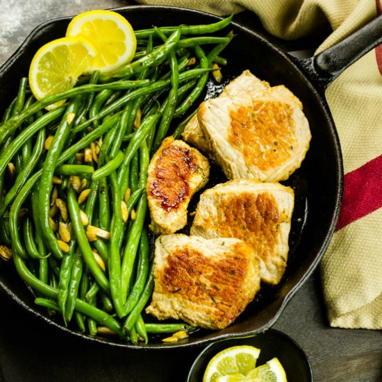 Pork and Green Beans Amandine