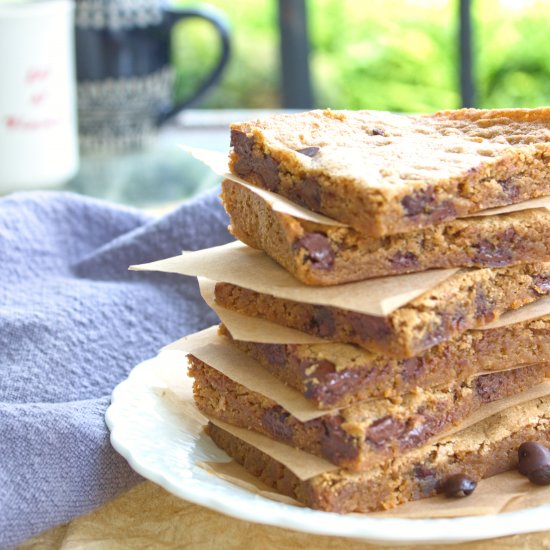 Chocolate Chip Coffee Blondies