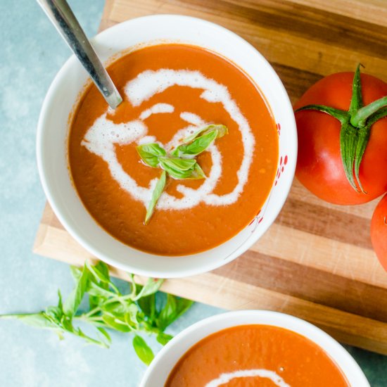 Instant Pot Tomato Basil Soup