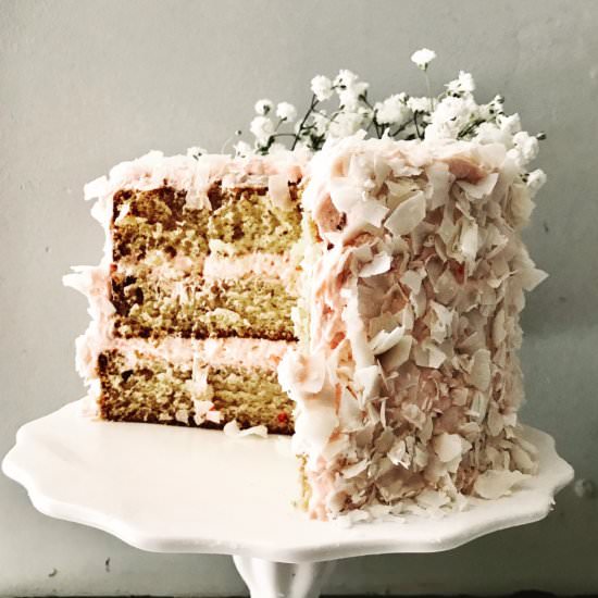 coconut strawberry cake