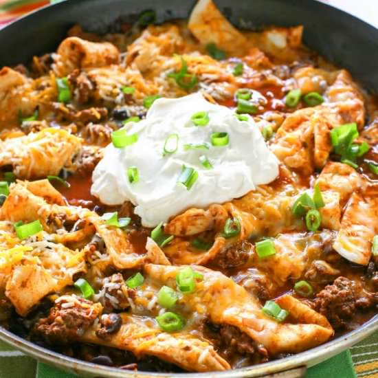 Easy Beef Burrito Skillet