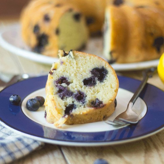 GF Lemon Blueberry Bundt Cake