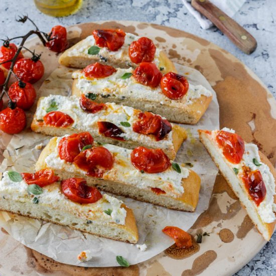 Ricotta and Roasted Tomato Focaccia