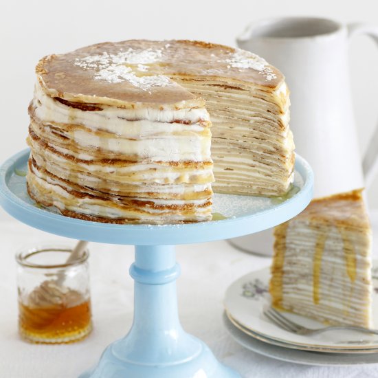 Medovik Crepe Cake