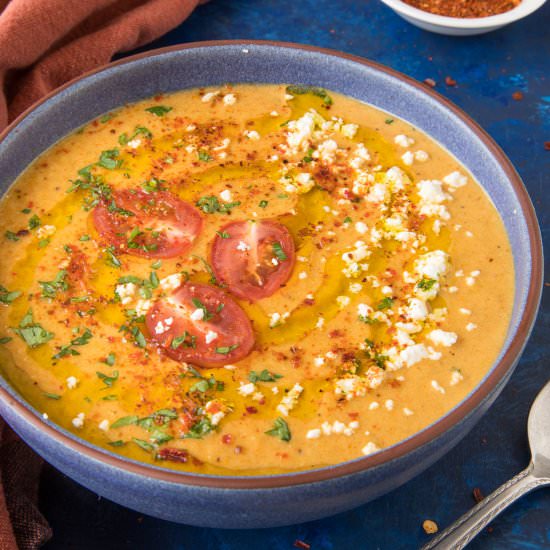 Creamy Roasted Hatch Chile Soup