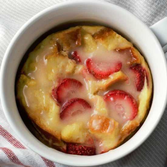 Strawberries and Cream Bread Puddin