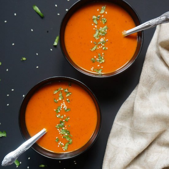 Roasted Red Pepper & Carrot Soup