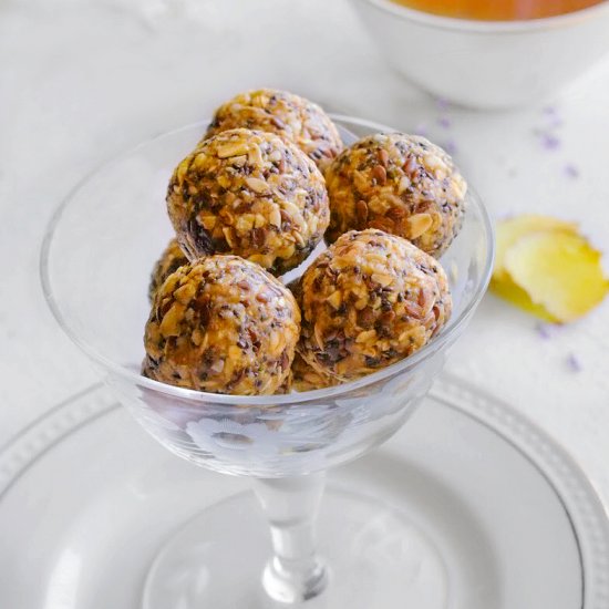 Cashew-Ginger Protein Energy Balls