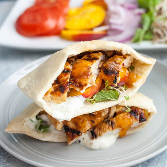 Grilled Chicken Pita Sandwiches