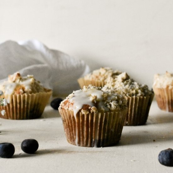 Crème Fraîche Blueberry Muffins