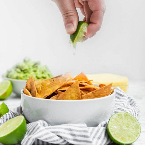 Baked Chili Lime Tortilla Chips