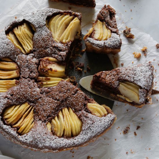 Chocolate and Pear Crostata