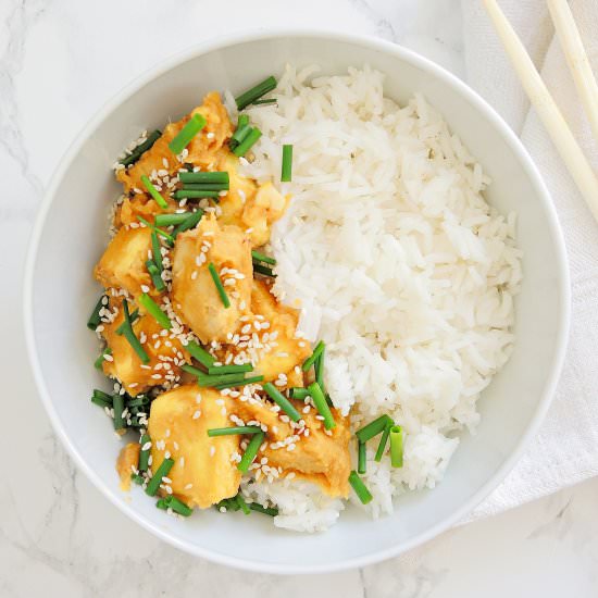 Tofu in Orange Sauce