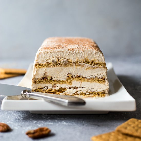 Pecan Cinnamon Roll Ice Box Cake