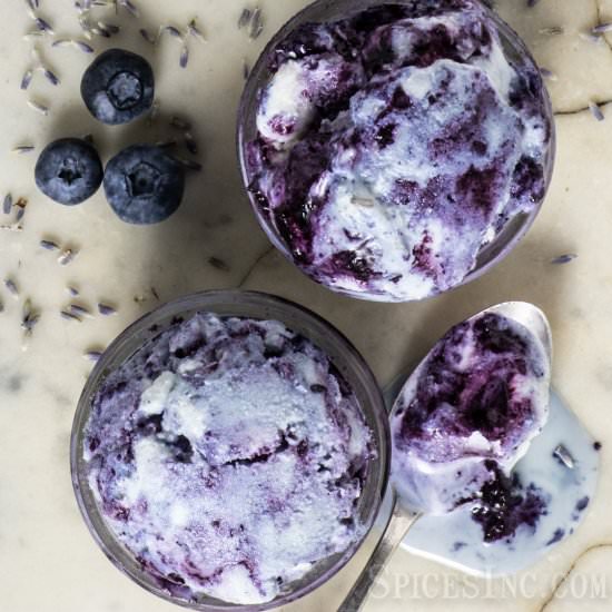 Blueberry Lavender Ice Cream