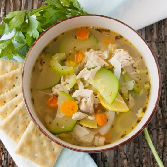 Garden Vegetable Chicken Soup