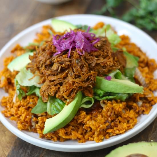 Pulled Pork and Sweet Potato Rice