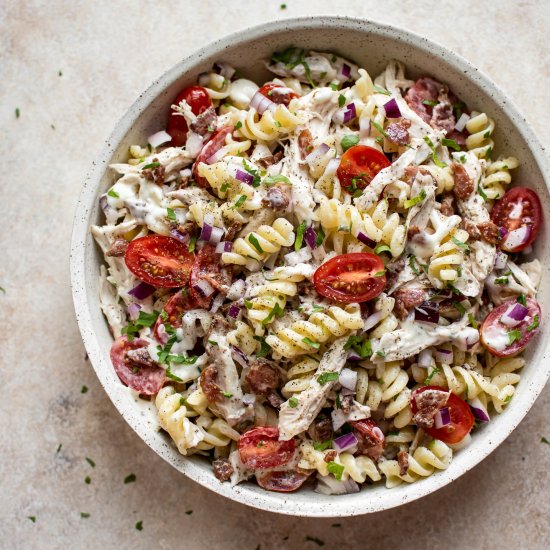 Chicken Ranch Pasta Salad