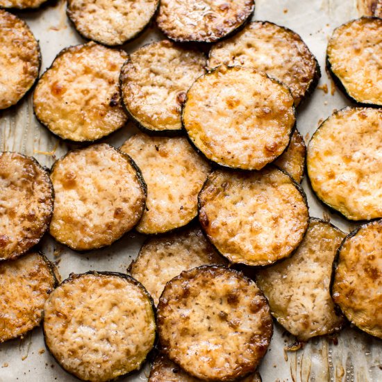 Baked Balsamic Parmesan Zucchini