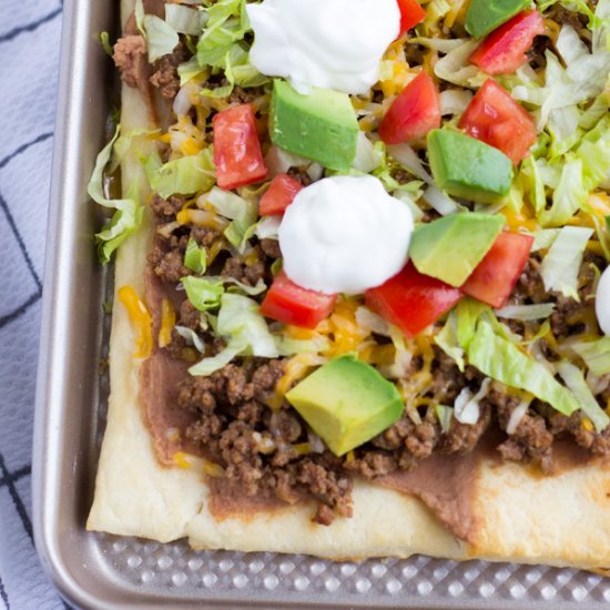 Crescent Dough Taco Pizza