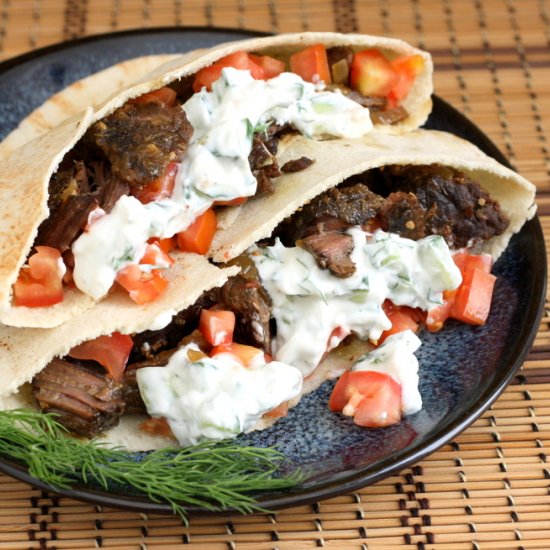 Slow Cooker Beef Gyros